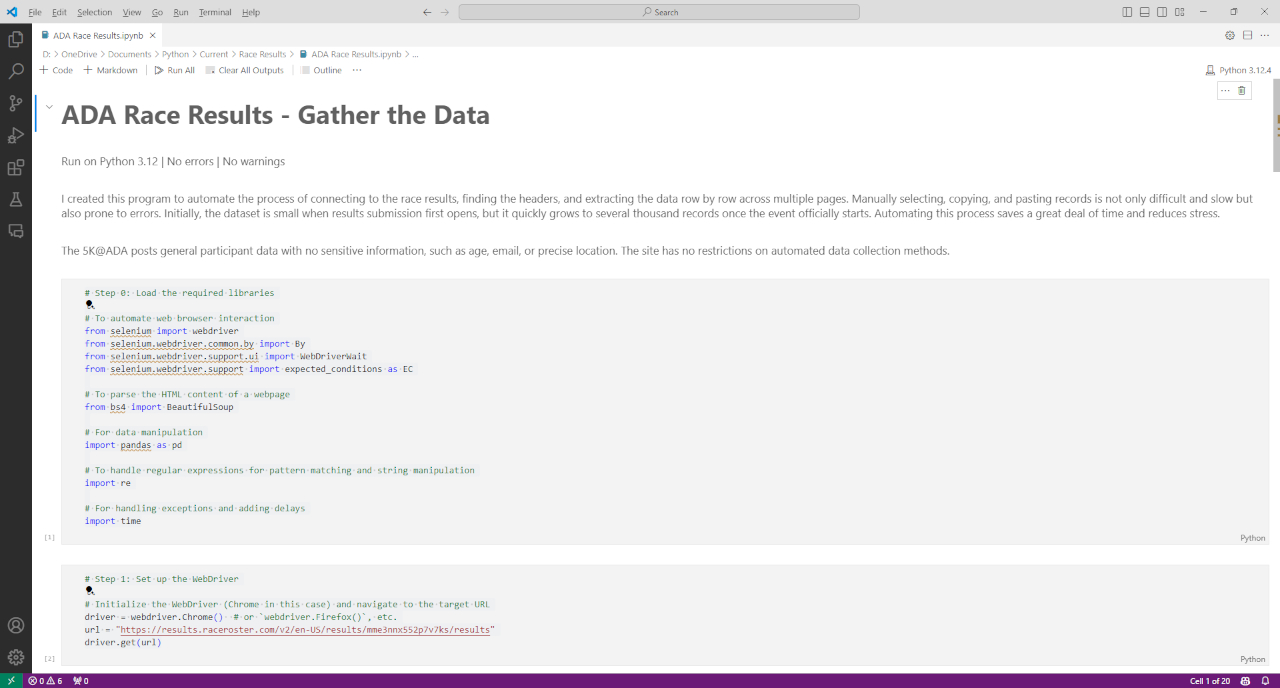 5K@ADA Python Program