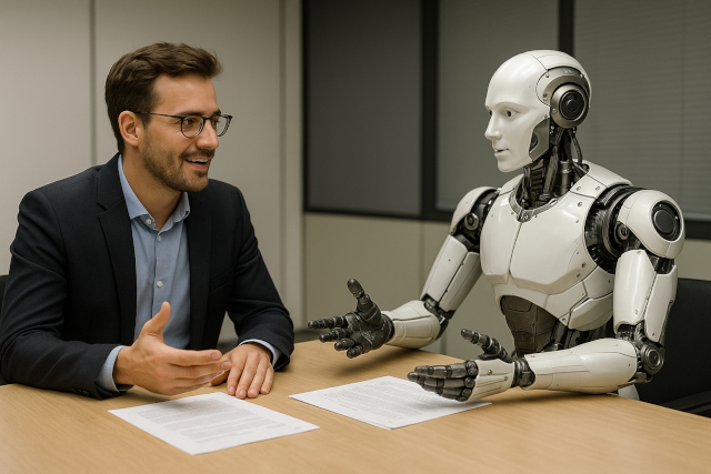 Person and AI Conversing